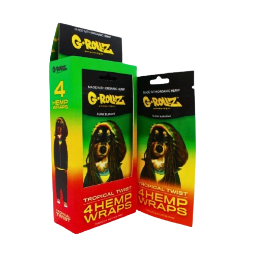 0602728145423.png G-ROLLZ Preservative Free Hemp Wrap - Tropical Twist - 4 per Pack