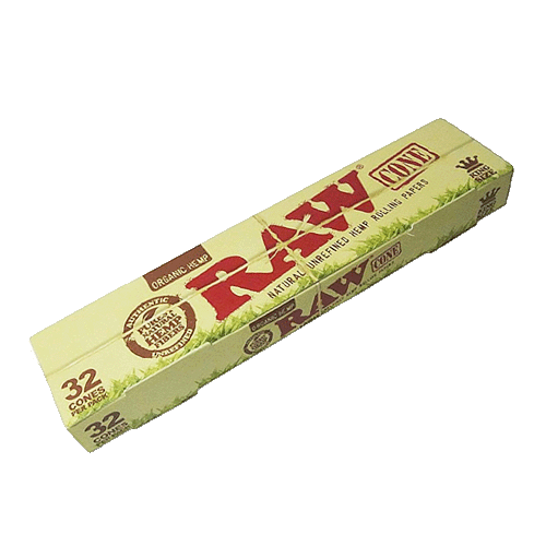 RAW Organic Hemp King Size Cones 32x