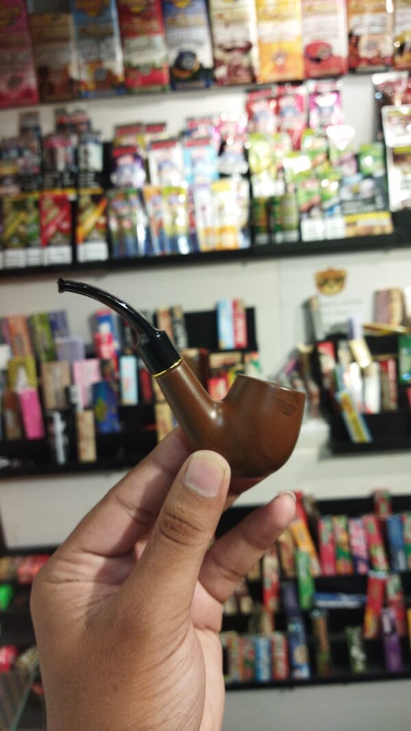 Smoking 6 Inch Black And Red Engraved Wooden pipe