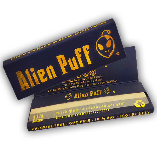 APH104.png Alienpuff Black Gold 1 1/4 Size Paper