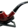 Smoking 6 Inch Black And Red Engraved Wooden pipe
