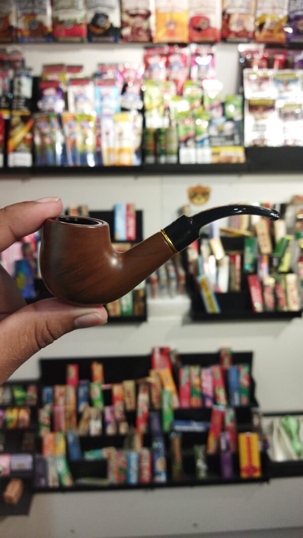 Smoking 6 Inch Black And Red Engraved Wooden pipe