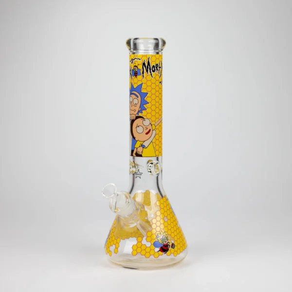 20240726-1-60 Phoenix Rick & Morty Beaker Bong - 14" Ice Catcher