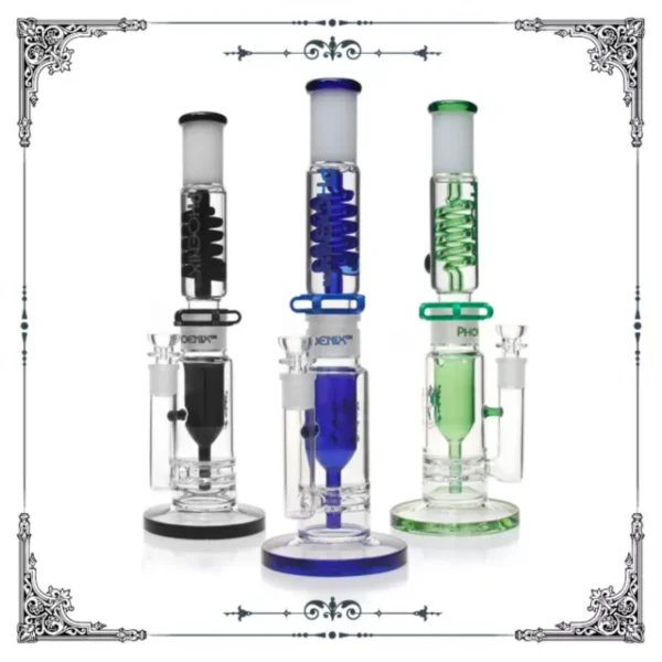 Freezable-Bong-Freeze-Coil-Phoenix-Star-Bong-Water Phoenix Freezable Mothership Bong - 16"