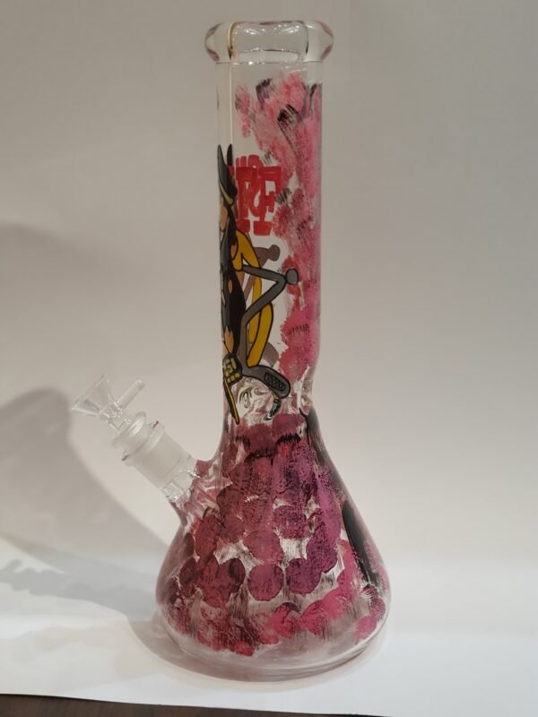 ff546af5-f62e-4966-b0f0-cbca554b1774 Hand Painted Beaker Bong - 14" Purple