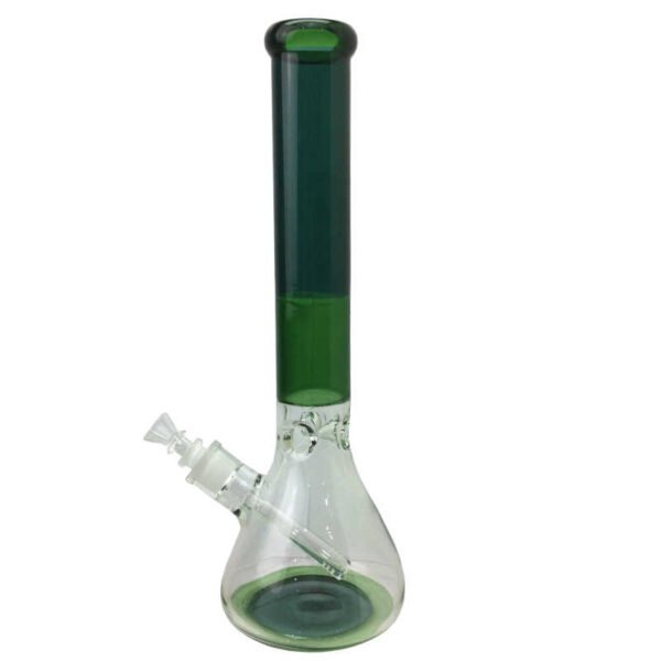 Phoenix Green Neck Beaker Bong - 15" Ice Diffuser