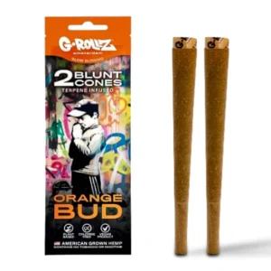 G-Rollz Amsterdam - Orange Bud - PreRolled Organic Spanish Hemp Blunt w/ Husk Filter - 2x Pack