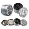 Spice 1.6 Inch 4 Part Top Cannabis engraved Metal Grinder