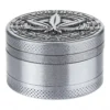 Spice 2 Inch 3 Part Top Cannabis engraved Metal Grinder