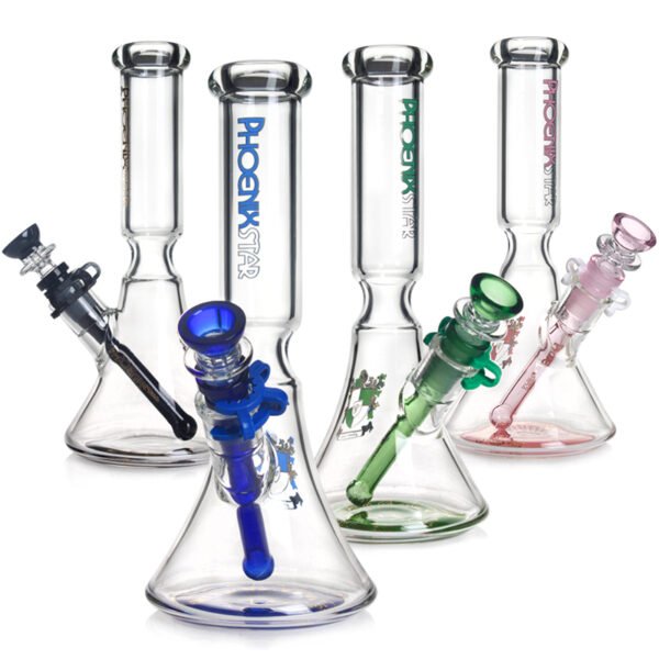 Phoenix 10 Inch Shrinked Beaker Body Ice Catcher Glass Bong