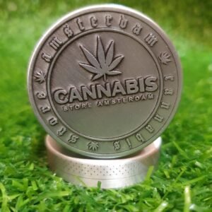 Spice 1.6 Inch 3 Part Top Cannabis engraved Metal Grinder