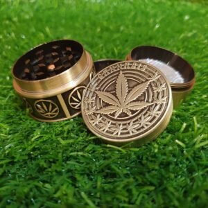 Spice 1.6 Inch 4 Part Top and Side Engraved Metal Grinder