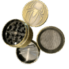 Spice 1.6 Inch 4 Part Top and Side Engraved Metal Grinder