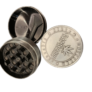 Spice 1.6 Inch 3 Part Top Cannabis engraved Metal Grinder