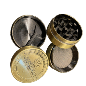 Spice 1.6 Inch 4 Part Top Cannabis engraved Metal Grinder