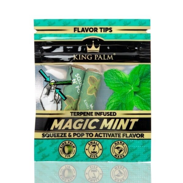 King-Palm-Flavour-Tips-Mint King Palm Squeeze And Pop Flavor Infused Filters Pack Of 2 - Magic Mint
