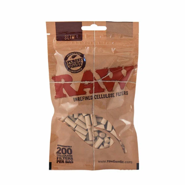 RAW_CELLULOSE-_FILTERS_SLIM_ Raw 200X Slim Cellulose Pre Rolled Filter