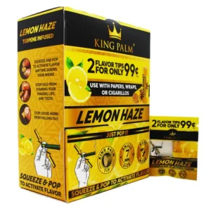 King Palm Squeeze And Pop Flavor Infused Filters Pack Of 2 - Lemon Haze