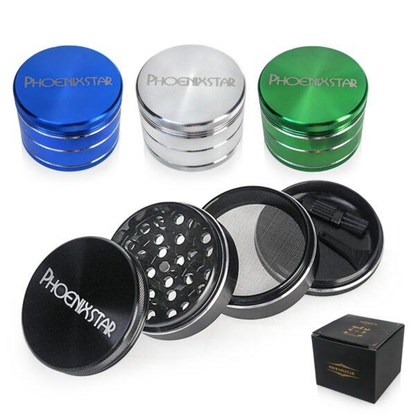 Phoenix Silver Line 2.4 Inch Aluminium Grinder 4 Part