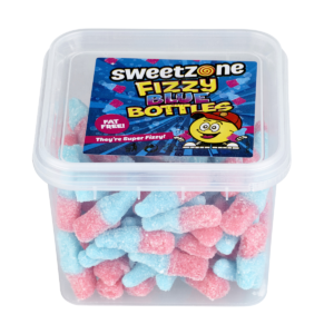 Sweetzone Fizzy Blue Bottles 170g Jar Box