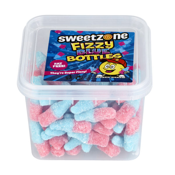 Sweetzone Fizzy Blue Bottles 170g Jar Box