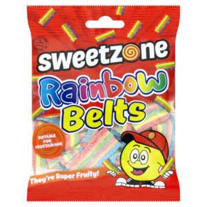 90g Rainbow Belts Sweetzone Rainbow Belts 90g