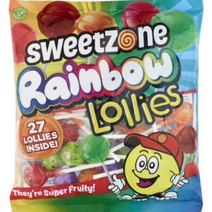 Rainbow Lollies 500 Sweetzone Rainbow Lollies 180g