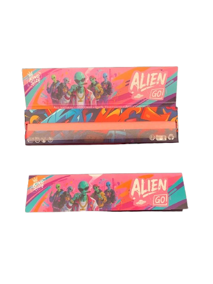 Alien Go Pink King Size Graffiti Pack Rolling Paper