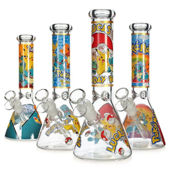 Phoenix 10 Inch Decal Printed Glow In The Dark Bong