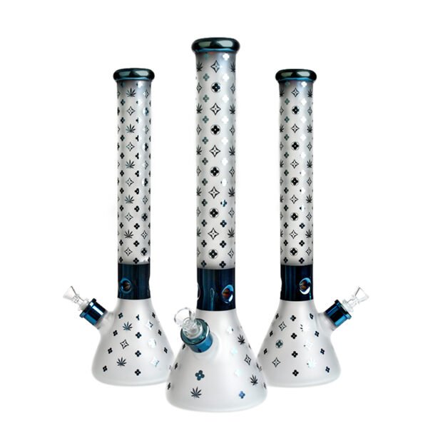 Phoenix 16 Inch Electropated Sand Blast Glass Bong