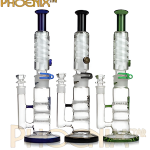 Phoenix 14 Inch Tripple Honeycomb Percolator Detatchable & Freezable Glass Bong