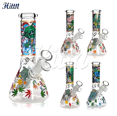 Phoenix 8 Inch Decal Printed Glow In The Dark Bong