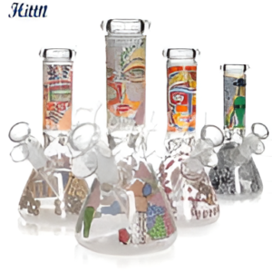 Phoenix 8 Inch Decal Printed Glow In The Dark Bong