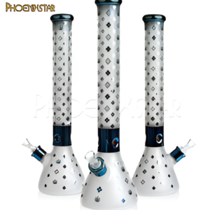 Phoenix 16 Inch Electropated Sand Blast Glass Bong