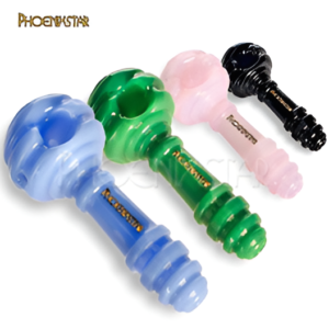 Phoenix 4.8 Inch Spiral Shape Milk Color Smoking Pipe