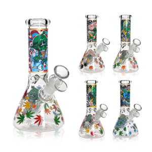 Phoenix 8 Inch Decal Printed Glow In The Dark Bong