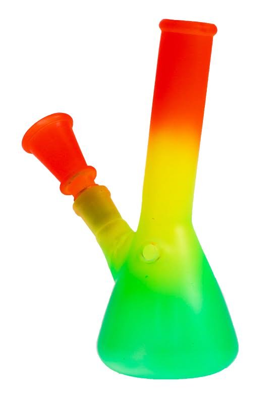 Cool Krew 8 Inch Beaker Shape Fluro Glass Bong