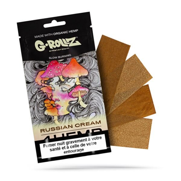 blunt-g-rollz-wraps-russian-cream-x15-sachets-de-4-46384 G-ROLLZ Preservative Free 4X Hemp Wrap - Russian Cream