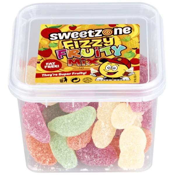 sweetzone-mini-tubs-fizzy-fruity-mix-170g-875126 Sweetzone Fizzy Fruity Mix 170g Jar Box