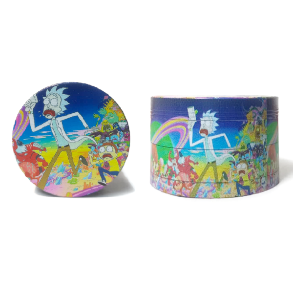 2.5 Inch 4 Part Metal Grinder Rick And Morty Printed
