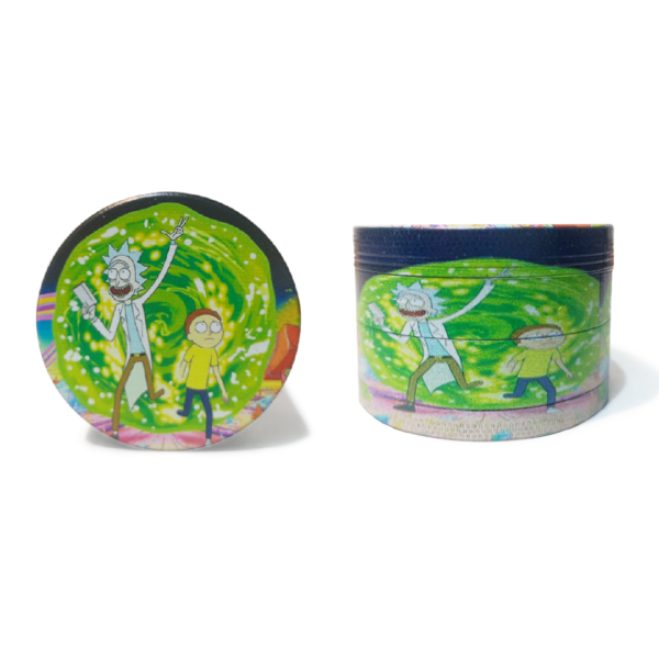 2.5 Inch 4 Part Metal Grinder Rick And Morty Printed