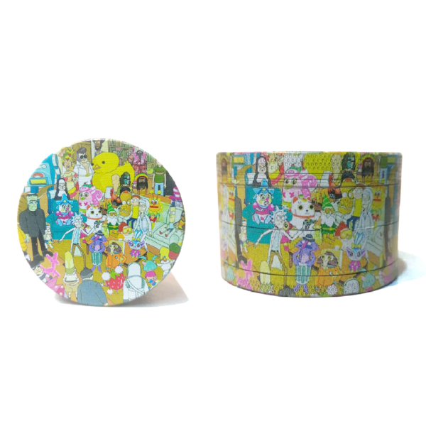 2.5 Inch 4 Part Metal Grinder Rick And Morty Printed