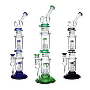Phoenix 18 Inch Single Barrel Dual Matrix Tripple Part Detachable Glass Bong