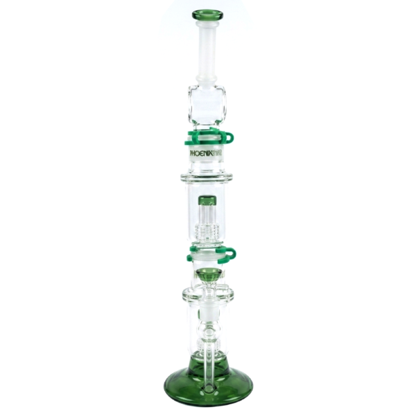 Phoenix 18 Inch Single Barrel Dual Matrix Tripple Part Detachable Glass Bong
