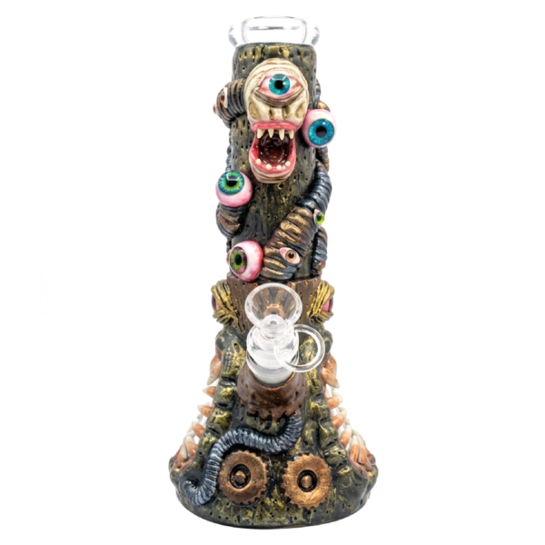Phoenix 10" 3D Evil Eyes Monster Design 7MM Glass Bong