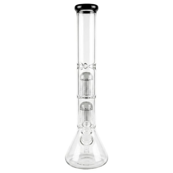Phoenix 17 Inch Dual Mashroom Percolator Beaker Glass Bong