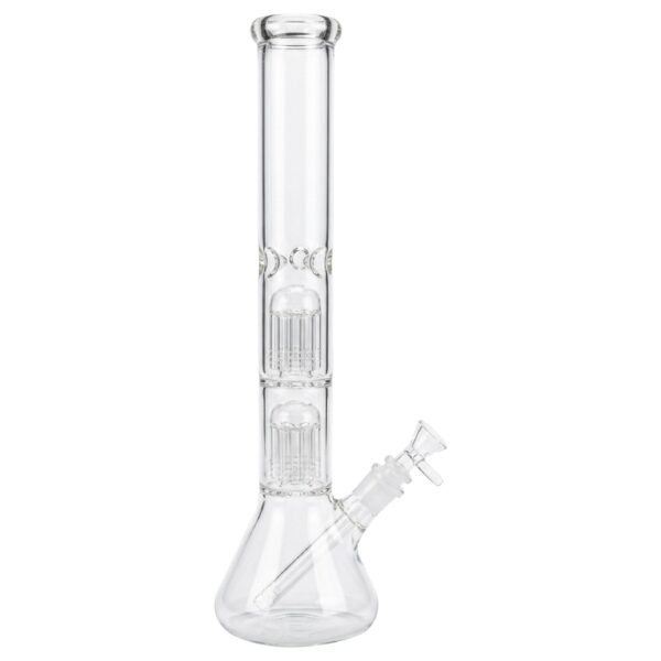 Phoenix 17 Inch Dual Mashroom Percolator Beaker Glass Bong