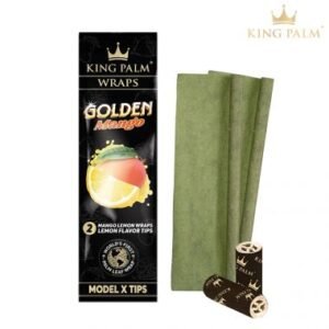 28315 King Palm Hemp Wraps W/ Flavor Tips - Golden Mango