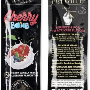 91o5wnQoawS._AC_SX679_ King Palm Hemp Wraps W/ Flavor Tips - Cherry Bomb